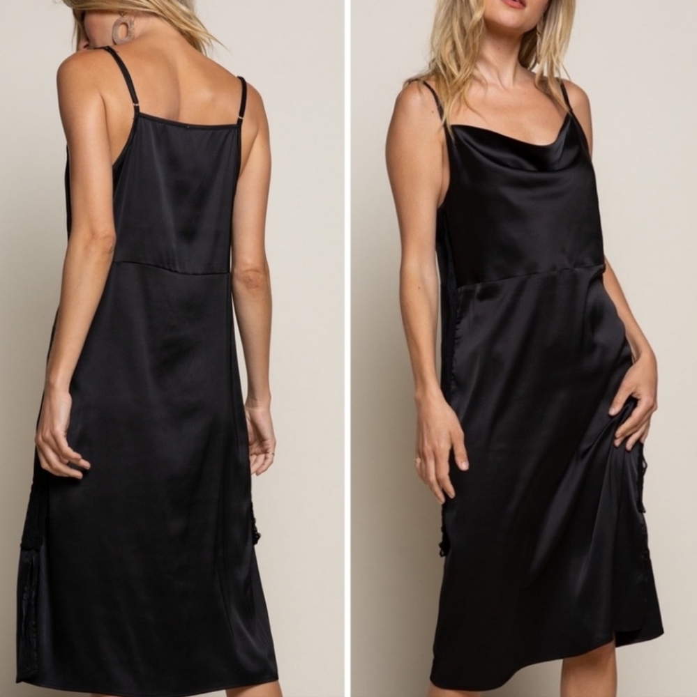 POL Satin Midi Dress